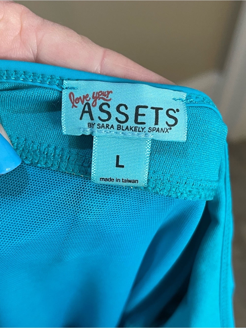 SPANX Love Your Assets Turquoise Halter Swimsuit One Piece L - Picture 7 of 11